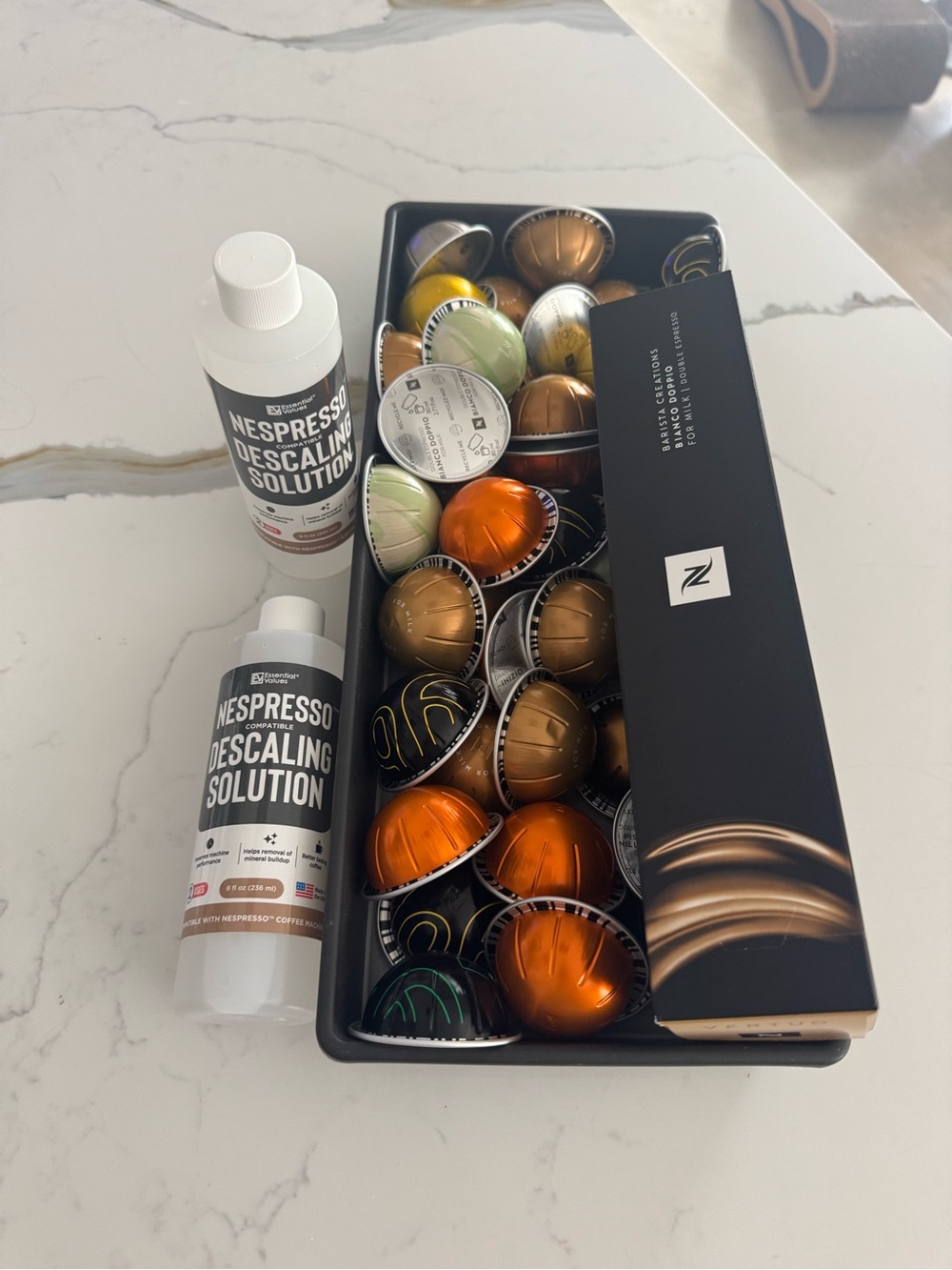 Nespresso Coffee Capsules Assortment. 46 total. Includes 2 Descale solutions.